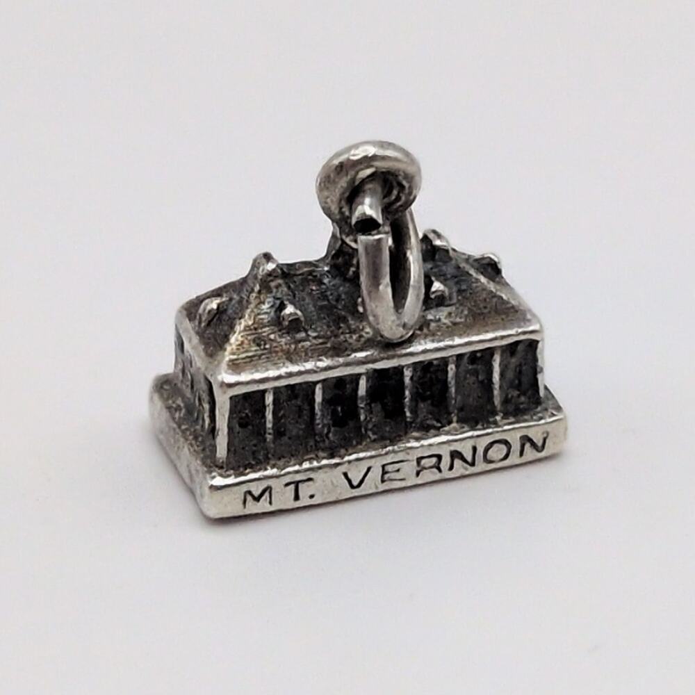 Vintage Sterling Silver Mt. Vernon Charm George Washington Virginia Presidents